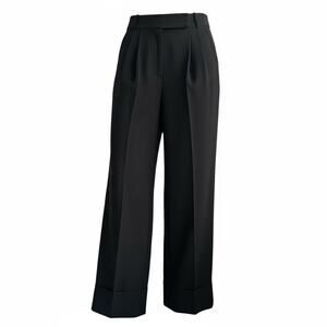 Nina Ricci Silk Wide leg Trousers Black size FR 36 Wide leg High rise Pleated